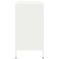 vidaXL Credenza Bianca 101,5x39x73,5 cm in Acciaio Laminato a Freddo