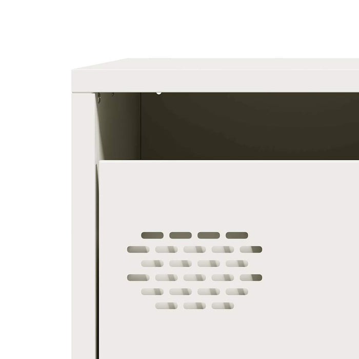 vidaXL Credenza Bianca 101,5x39x73,5 cm in Acciaio Laminato a Freddo