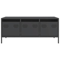 Tavolino Nero 101,5x50x43,5 cm in Acciaio Laminato a Freddo 851268