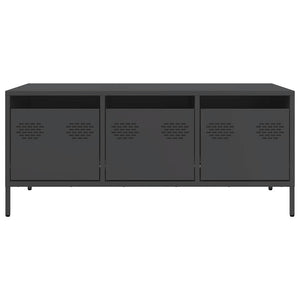 Tavolino Nero 101,5x50x43,5 cm in Acciaio Laminato a Freddo 851268