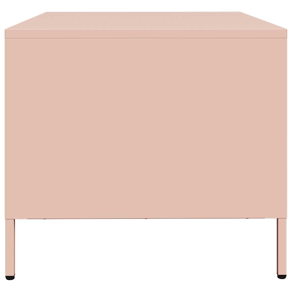 Tavolino Rosa 101,5x50x43,5 cm in Acciaio Laminato a Freddo