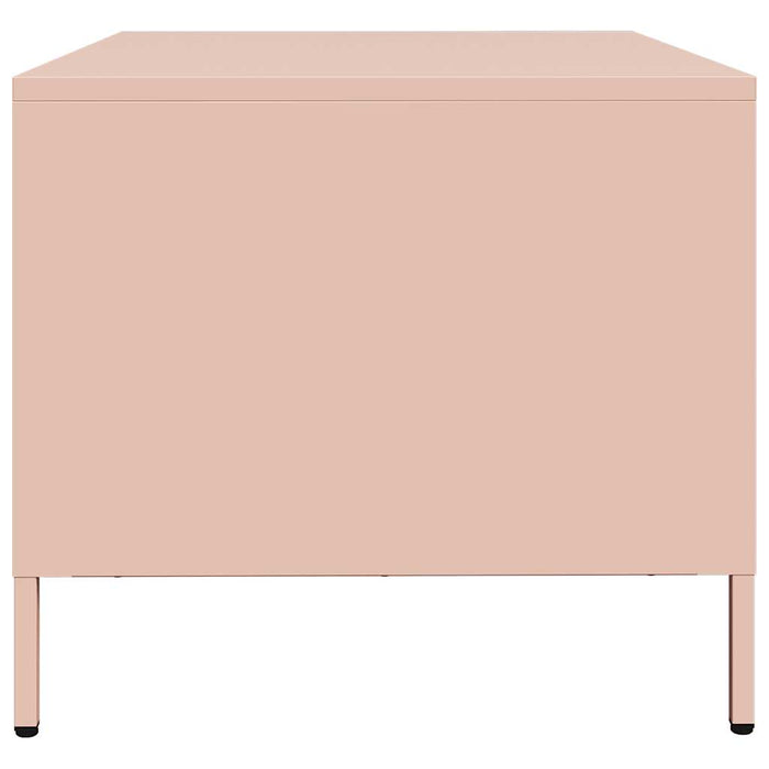 Tavolino Rosa 101,5x50x43,5 cm in Acciaio Laminato a Freddo