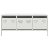 Tavolino Bianco 101,5x50x43,5 cm in Acciaio Laminato a Freddo 851273