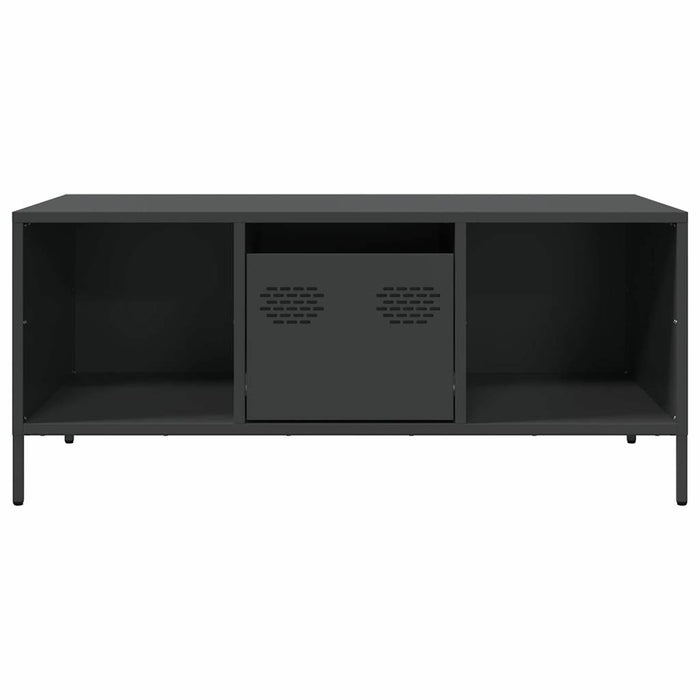 Tavolino Nero 101,5x50x43,5 cm in Acciaio Laminato a Freddo