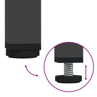 Tavolino Nero 101,5x50x43,5 cm in Acciaio Laminato a Freddo