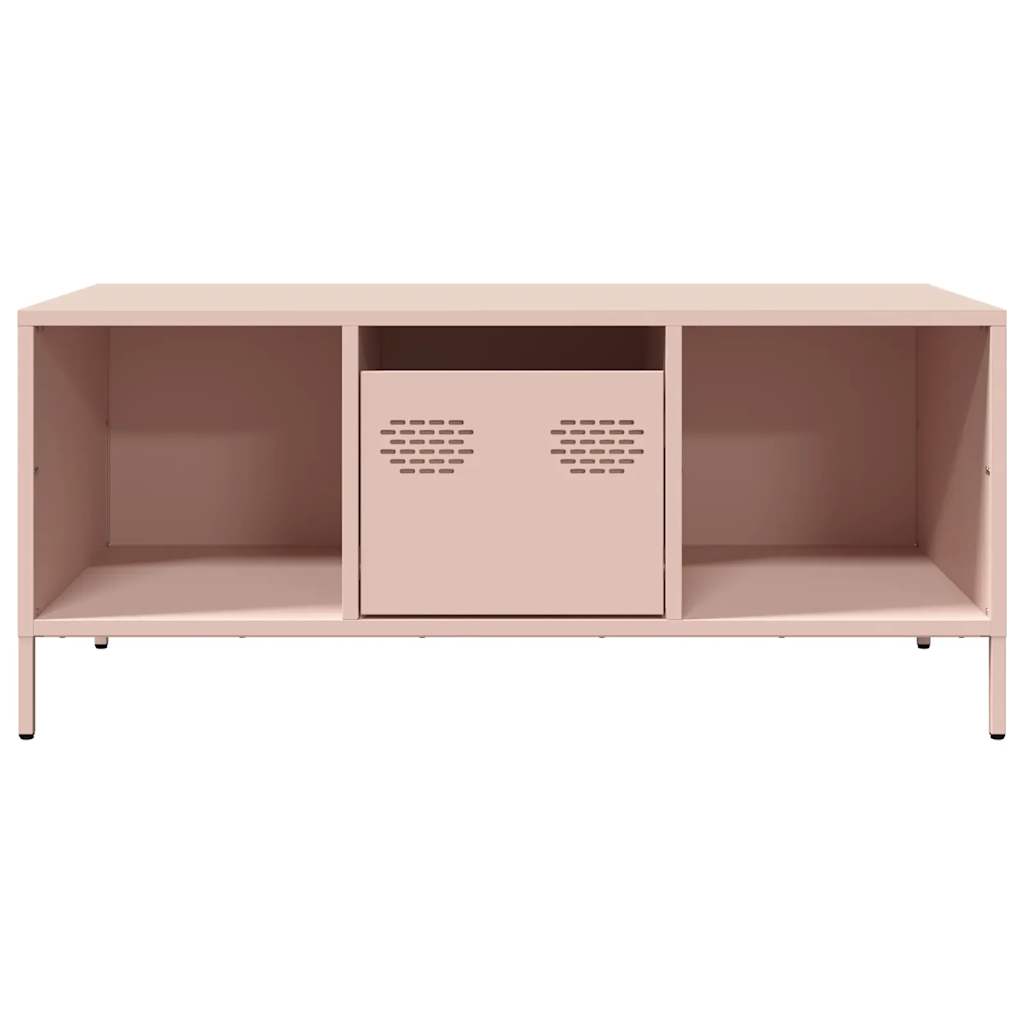 Tavolino Rosa 101,5x50x43,5 cm in Acciaio Laminato a Freddo 851275