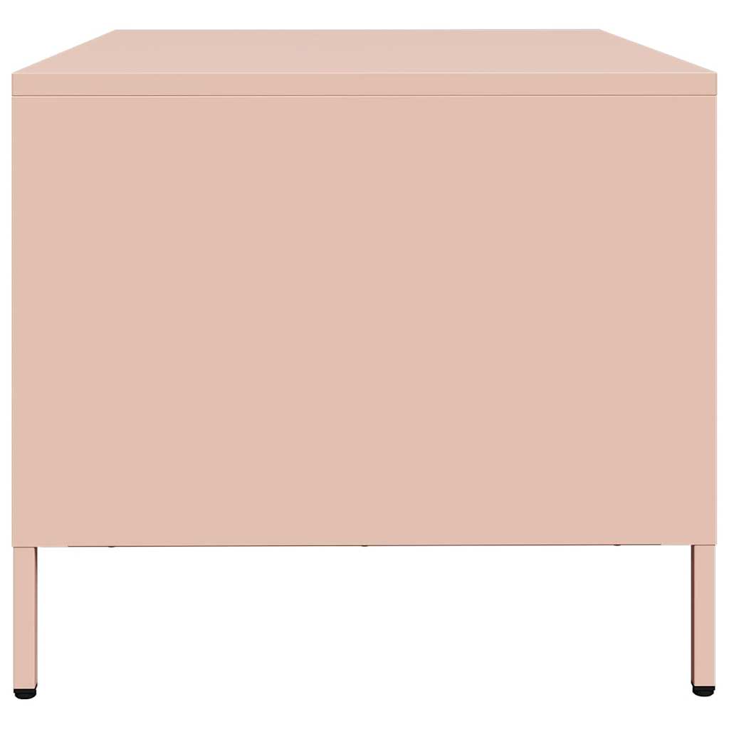 Tavolino Rosa 101,5x50x43,5 cm in Acciaio Laminato a Freddo 851275