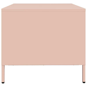 Tavolino Rosa 101,5x50x43,5 cm in Acciaio Laminato a Freddo 851275