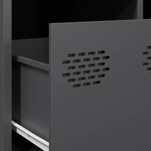 Tavolino Antracite 101,5x50x43,5cm in Acciaio Laminato a Freddo