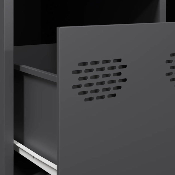 Tavolino Antracite 101,5x50x43,5cm in Acciaio Laminato a Freddo