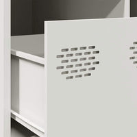 Tavolino Bianco 101,5x50x43,5 cm in Acciaio Laminato a Freddo 851279