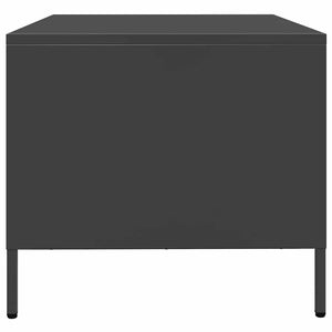 Tavolino Nero 68,5x50x43,5 cm in Acciaio Laminato a Freddo
