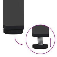 Tavolino Nero 68,5x50x43,5 cm in Acciaio Laminato a Freddo 851280