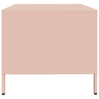Tavolino Rosa 68,5x50x43,5 cm in Acciaio Laminato a Freddo