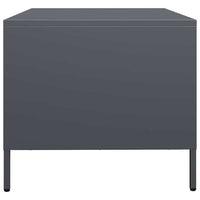 Tavolino Antracite 68,5x50x43,5 cm in Acciaio Laminato a Freddo