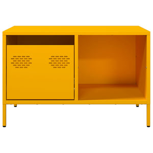 Tavolino Giallo Senape 68,5x50x43,5cm Acciaio Laminato a Freddo