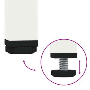 Tavolino Bianco 68,5x50x43,5 cm in Acciaio Laminato a Freddo 851285