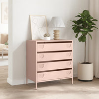 vidaXL Credenza Rosa 68x39x73,5 cm in Acciaio Laminato a Freddo