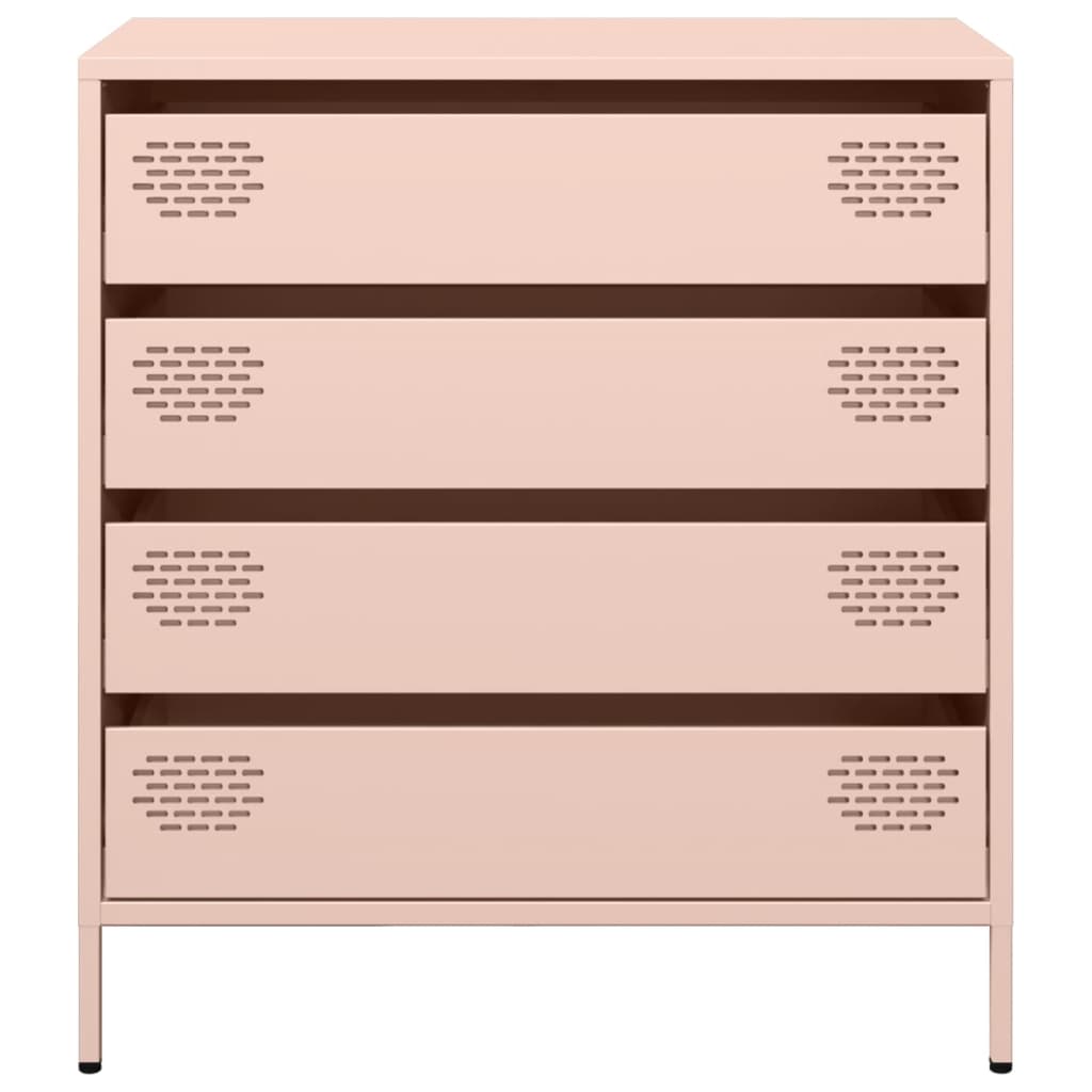 vidaXL Credenza Rosa 68x39x73,5 cm in Acciaio Laminato a Freddo