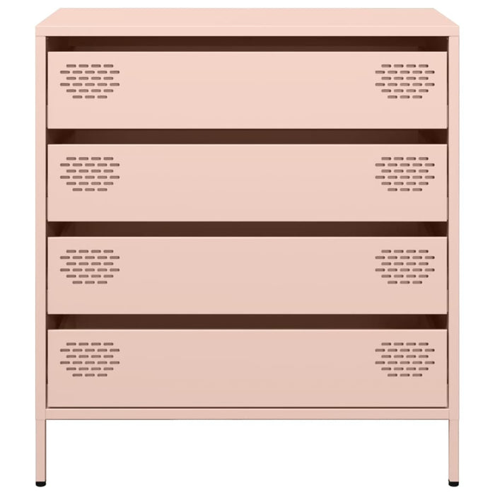 vidaXL Credenza Rosa 68x39x73,5 cm in Acciaio Laminato a Freddo