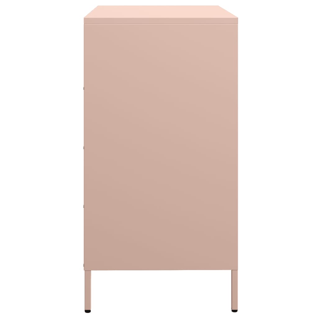 vidaXL Credenza Rosa 68x39x73,5 cm in Acciaio Laminato a Freddo