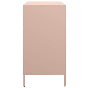 vidaXL Credenza Rosa 68x39x73,5 cm in Acciaio Laminato a Freddo