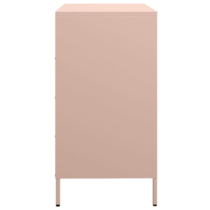 vidaXL Credenza Rosa 68x39x73,5 cm in Acciaio Laminato a Freddo