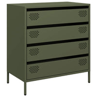 Credenza Verde Oliva 68x39x73,5 cm in Acciaio Laminato a Freddo 851290