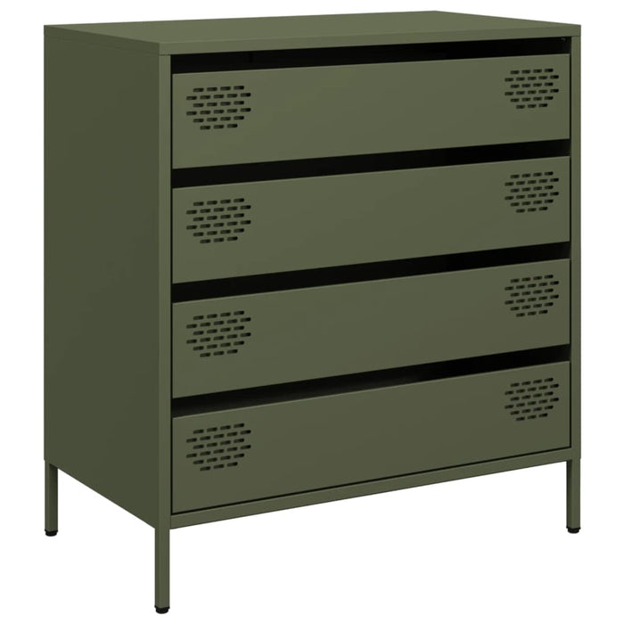 Credenza Verde Oliva 68x39x73,5 cm in Acciaio Laminato a Freddo 851290