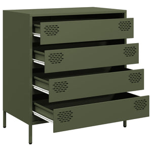Credenza Verde Oliva 68x39x73,5 cm in Acciaio Laminato a Freddo 851290