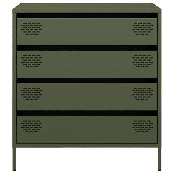 Credenza Verde Oliva 68x39x73,5 cm in Acciaio Laminato a Freddo 851290