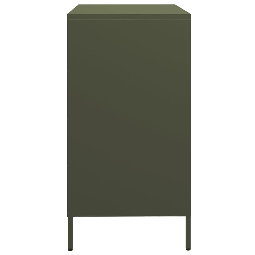 Credenza Verde Oliva 68x39x73,5 cm in Acciaio Laminato a Freddo 851290