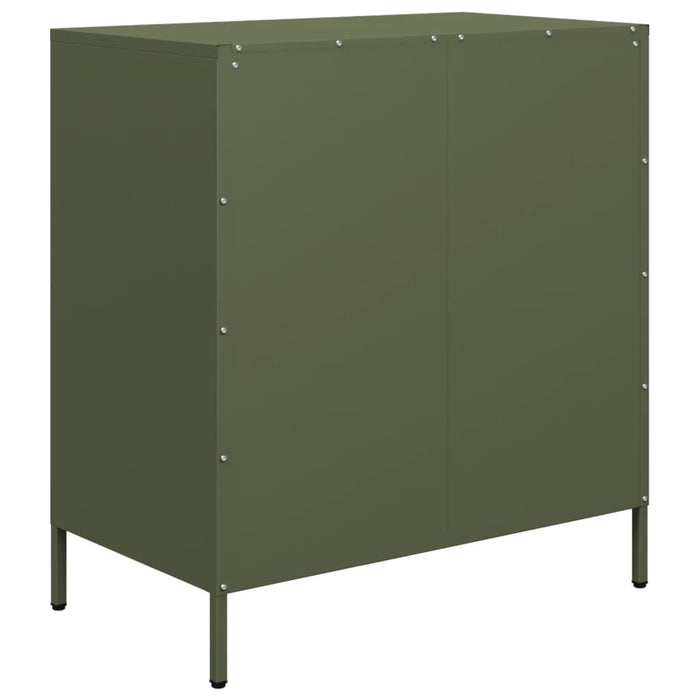 Credenza Verde Oliva 68x39x73,5 cm in Acciaio Laminato a Freddo 851290