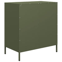 vidaXL Credenza Verde Oliva 68x39x73,5 cm in Acciaio Laminato a Freddo