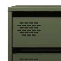 vidaXL Credenza Verde Oliva 68x39x73,5 cm in Acciaio Laminato a Freddo