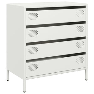 vidaXL Credenza Bianca 68x39x73,5 cm in Acciaio Laminato a Freddo