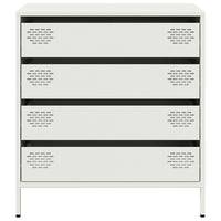 vidaXL Credenza Bianca 68x39x73,5 cm in Acciaio Laminato a Freddo