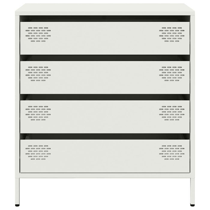 Credenza-Buffet-Armadio da cucina Bianca 68x39x73,5 cm in Acciaio Laminato a Freddo 549377