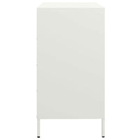 vidaXL Credenza Bianca 68x39x73,5 cm in Acciaio Laminato a Freddo