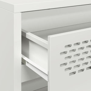 vidaXL Credenza Bianca 68x39x73,5 cm in Acciaio Laminato a Freddo