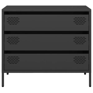 vidaXL Credenza Nera 68x39x58,5 cm in Acciaio Laminato a Freddo