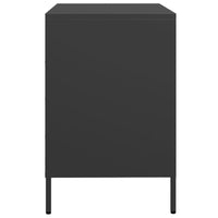 vidaXL Credenza Nera 68x39x58,5 cm in Acciaio Laminato a Freddo