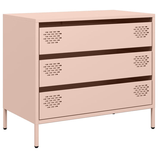 vidaXL Credenza Rosa 68x39x58,5 cm in Acciaio Laminato a Freddo