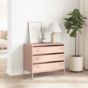 vidaXL Credenza Rosa 68x39x58,5 cm in Acciaio Laminato a Freddo