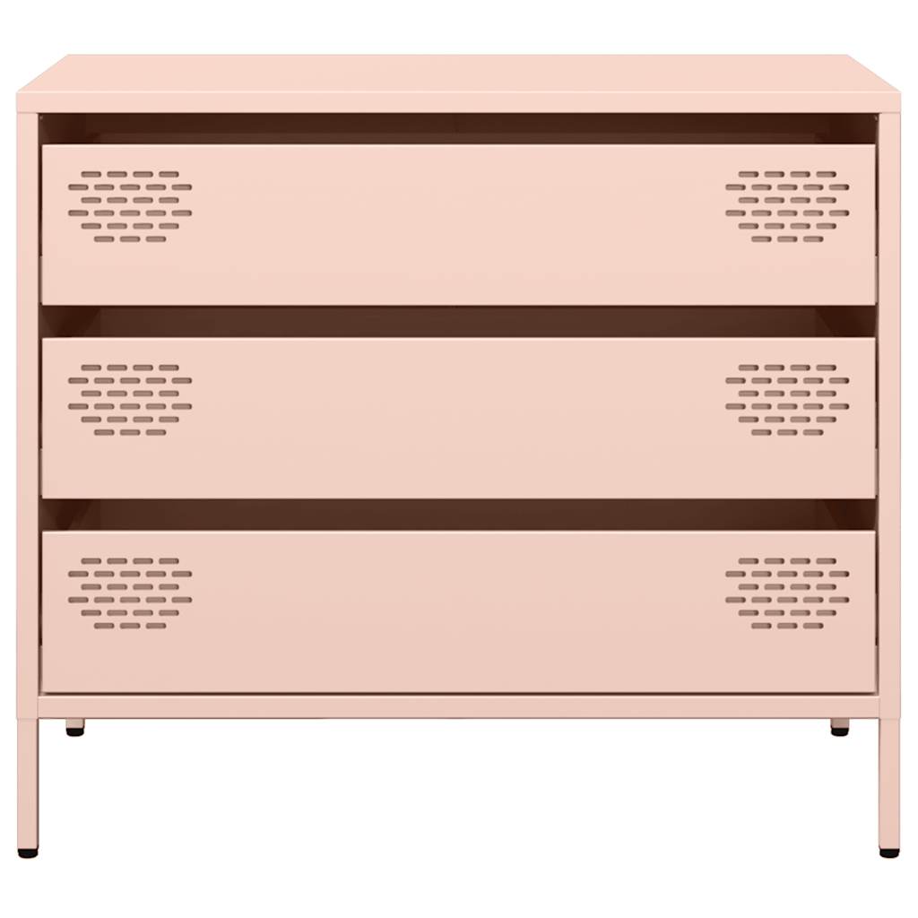 vidaXL Credenza Rosa 68x39x58,5 cm in Acciaio Laminato a Freddo