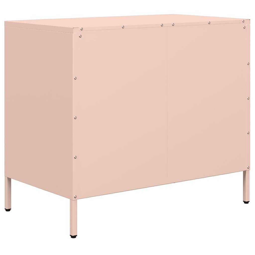 vidaXL Credenza Rosa 68x39x58,5 cm in Acciaio Laminato a Freddo
