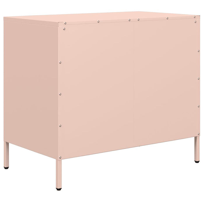 vidaXL Credenza Rosa 68x39x58,5 cm in Acciaio Laminato a Freddo