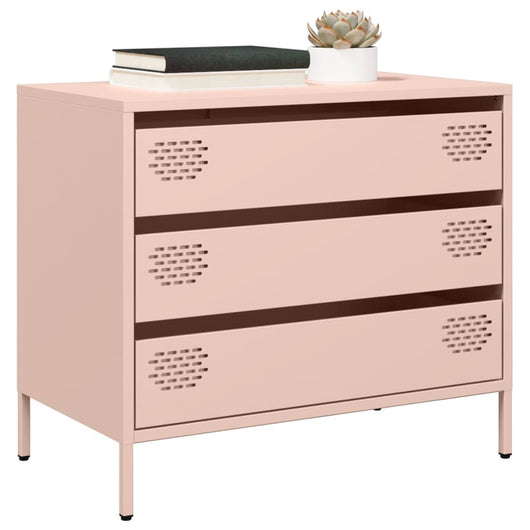 vidaXL Credenza Rosa 68x39x58,5 cm in Acciaio Laminato a Freddo