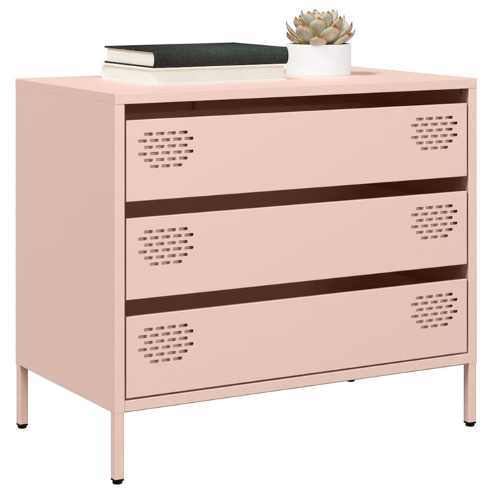 vidaXL Credenza Rosa 68x39x58,5 cm in Acciaio Laminato a Freddo