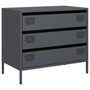 Credenza-Buffet-Armadio da cucina Antracite 68x39x58,5 cm in Acciaio Laminato a Freddo